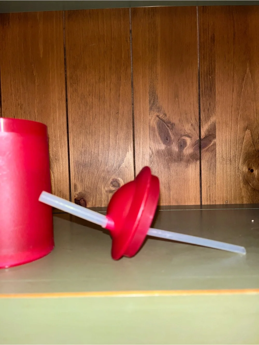 Red Kids Freezer Mug with Straw, purchased at Pottery Barn Kids